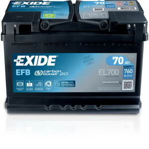 Baterie auto EXIDE EFB 70 Ah 278x175x190 mm Start Stop