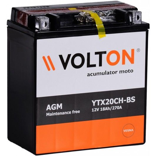 Baterie motocicleta VOLTON AGM 18 Ah 150x87x161 mm