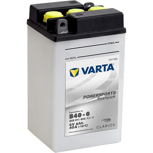 Baterie VARTA Motociclete cu acid 6 V 8 Ah dim: 95x85x166 mm, B49-6