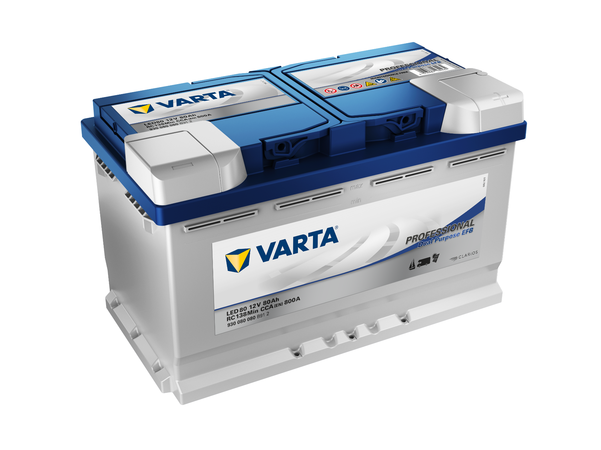 VARTA Professional Dual Purpose EFB 80 Ah, dim: 315x175x190 mm